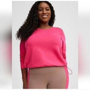 Torrid Hot Pink Bungee Hem Sweatshirt